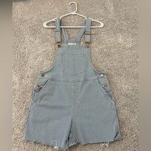 Universal Thread Blue and White Striped Overalls